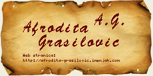 Afrodita Grasilović vizit kartica